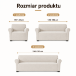 tabela rozmiarów dla pokrowca na sofę